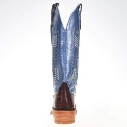Rios Of Mercedes Women's Ride Ready KangoTobac Smooth Ostrich 15in. Blue Top Cowgirl Boot -Ariat Sales Shop 106141 3
