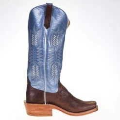 Rios Of Mercedes Women's Ride Ready KangoTobac Smooth Ostrich 15in. Blue Top Cowgirl Boot -Ariat Sales Shop 106141 4