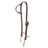 Cowperson Tack 5/8in.Red Inlay Cross Buckle Slide Ear Headstall