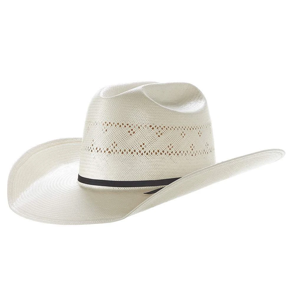 American Hats Solid Weave Fancy Vent 4in. Brim Straw Cowboy Hat 1 American Hats Solid Weave Fancy Vent 4in. Brim Straw Cowboy Hat