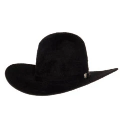 American Hats 20X Grizzly Black 4 1/4in. Brim Felt Cowboy Hat -Ariat Sales Shop 20XGBLKS42 open