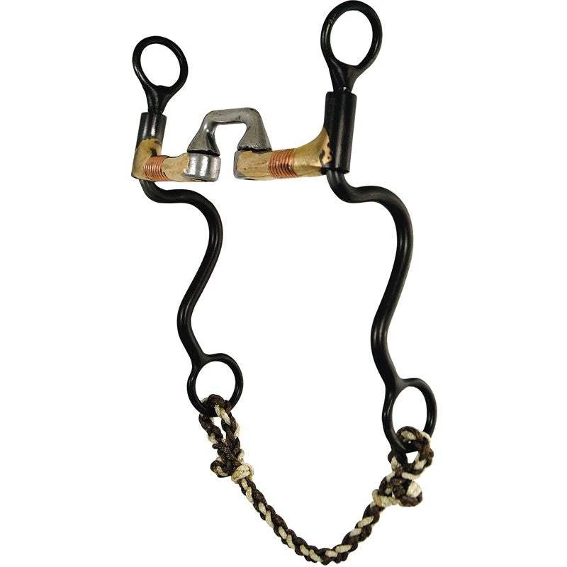 Dutton Copper Wrapped One By One Cavalry 8in. Cheek Bit 1 Dutton Copper Wrapped One By One Cavalry 8in. Cheek Bit