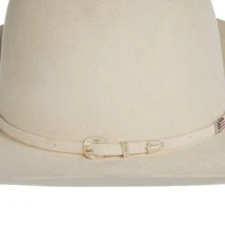 American Hats 40X Bone Self Band 5in. Brim Open Crown Felt Cowboy Hat -Ariat Sales Shop 40XBONES5 22