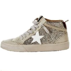 Shu Shop Ladies Gold Glitter Paulina High Top Casual Shoe -Ariat Sales Shop 529 714 03