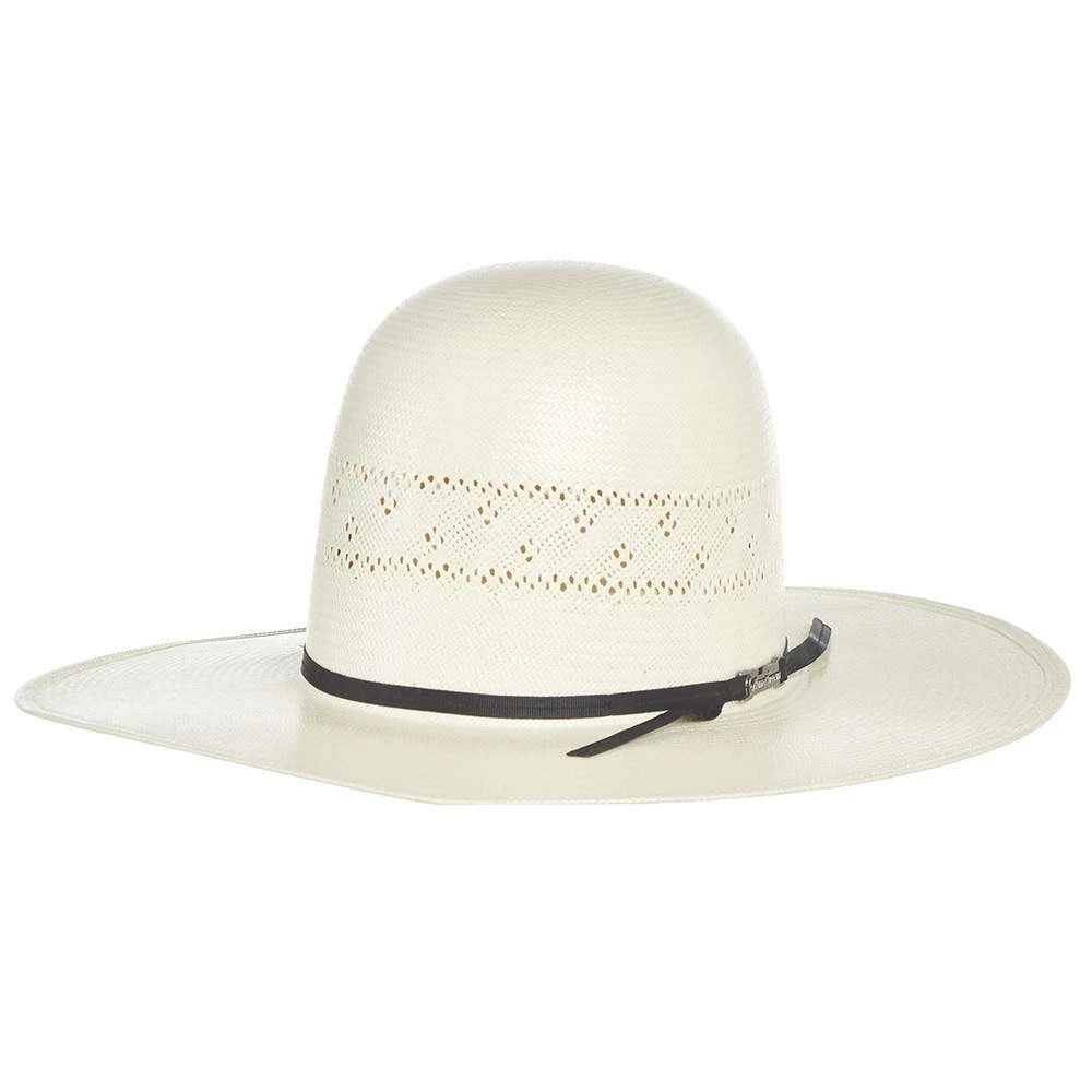 American Hats Solid Weave Fancy Vent 4in. Brim Straw Cowboy Hat 3 American Hats Solid Weave Fancy Vent 4in. Brim Straw Cowboy Hat - Image 3