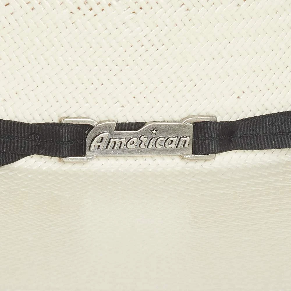 American Hats Solid Weave Fancy Vent 4in. Brim Straw Cowboy Hat 5 American Hats Solid Weave Fancy Vent 4in. Brim Straw Cowboy Hat - Image 5