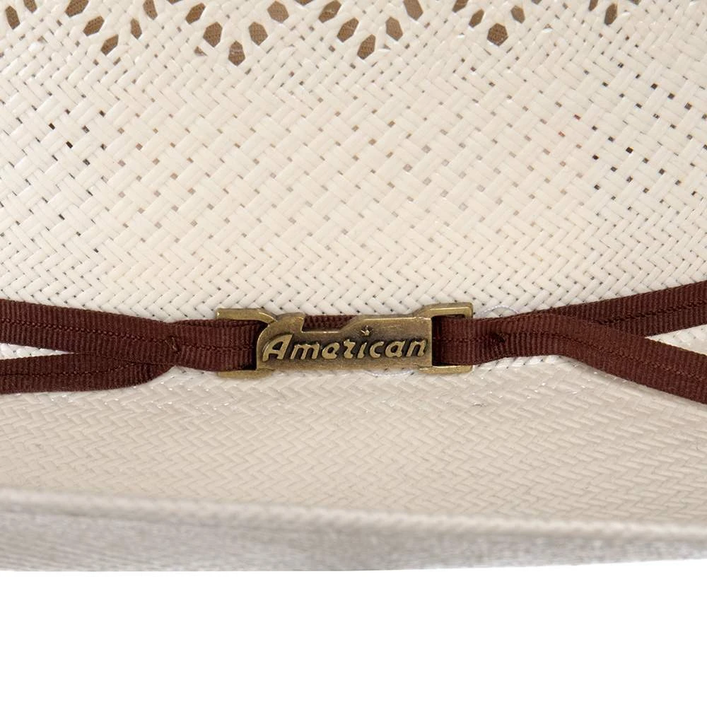 American Hats Ivory 8400 4 1/4in. Brim Rancher Crease Straw Cowboy Hat 4 American Hats Ivory 8400 4 1/4in. Brim Rancher Crease Straw Cowboy Hat - Image 4