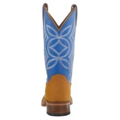 Justin Boots Women's Hayes Tan 11` Blue Square Toe Boot -Ariat Sales Shop JP2601 4