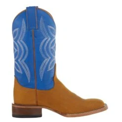Justin Boots Women's Hayes Tan 11` Blue Square Toe Boot -Ariat Sales Shop JP2601 5