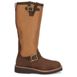 Justin Boots Women's Cottonwood Hickory Brown Square Toe 17in Tall Snake Boot -Ariat Sales Shop SN6914 03